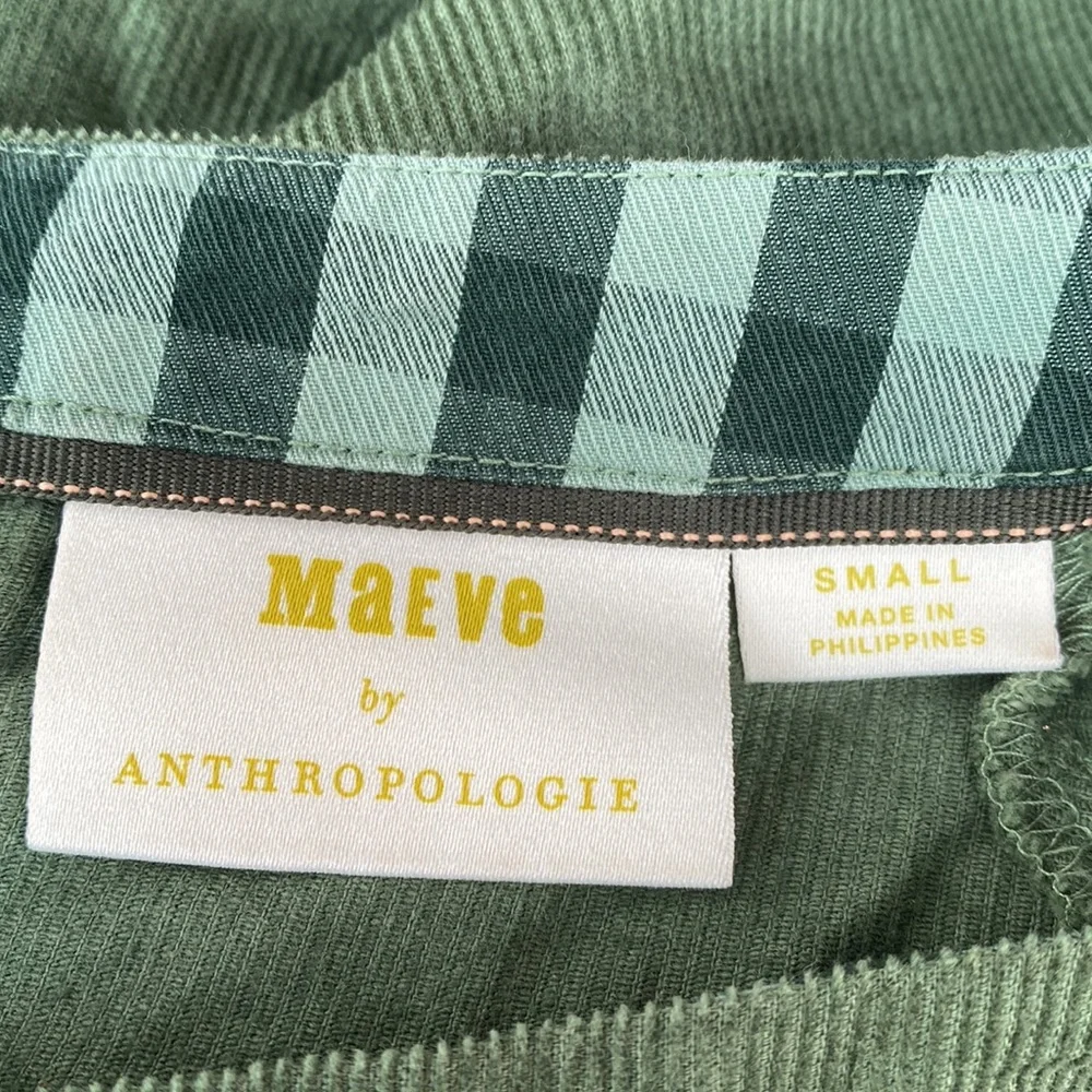 Anthropologie S Maria Babydoll Corduroy Top - Picture 3 of 12